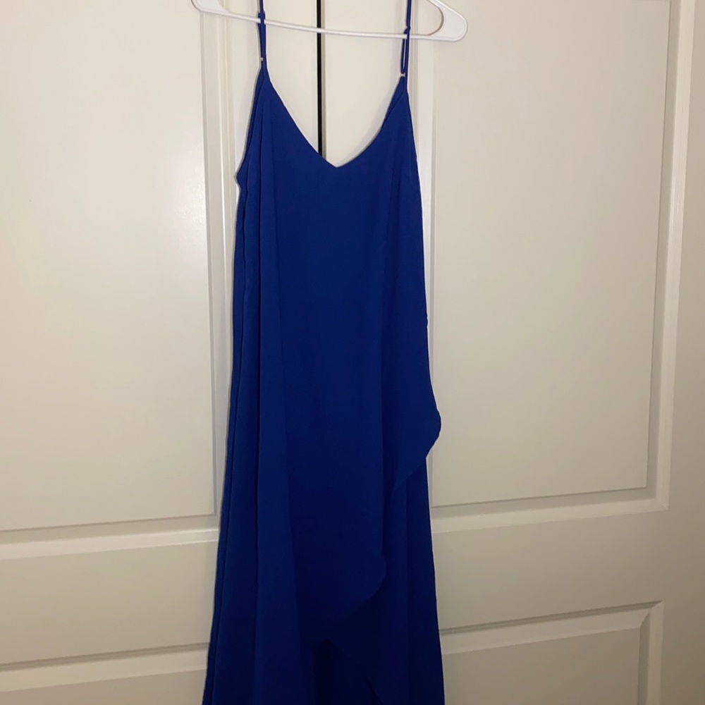 Lulu’s Sweet Surprise Royal Blue High-Low Dress like New Size Large